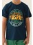 Lisanslı Crew Neck Lacivert Erkek Çocuk Bermuda Takım 4