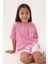Lisanslı Heart Printed Pembe Kız Çocuk Şort Takım 3