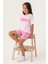 Lisanslı Oversized Mor Kız Çocuk Şort Takım 1