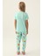 Jungle Yeşil Kız Çocuk Pijama Takımı 5