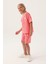 Lisanslı Simple Neon Pembe Kız Çocuk Bermuda Takım 2