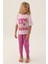 Lisanslı Printed Mor Kız Çocuk Pijama Takımı 3