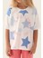 Lisanslı Star Printed Krem Kız Çocuk Kapri Takım 4