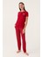 The Bordo Kadın Kısa Kol Pijama Takımı 1