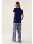 Happınes Mavi Kadın 3lü Pijama Takımı 5