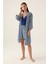 Triangle Mavi Kadın 3lü Kısa Kol Kısa Kol Pijama Takımı 2