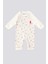 Lisanslı Plaid Krem Erkek Bebek Tulum 1