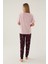 Cool Toz Pembe Kadın Kısa Kol Pijama Takımı 5