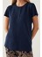 Buttoned Lacivert Kadın Kısa Kol Pijama Takımı 4