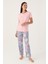 Leaf Pembe Kadın Kısa Kol Pijama Takımı 3