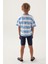 Lisanslı Striped Indigo Erkek Çocuk Bermuda Takım 5