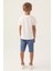 Wild Life Krem Erkek Çocuk Bermuda Takım 5