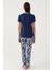 Belle Lacivert Kadın Kısa Kol Pijama Takımı 5