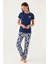 Branch Lacivert Kadın Kısa Kol Pijama Takımı 2