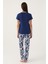 Branch Lacivert Kadın Kısa Kol Pijama Takımı 5
