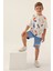 Skate My Life Krem Erkek Çocuk Bermuda Takım 2