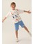 Skate My Life Krem Erkek Çocuk Bermuda Takım 3