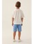 Skate My Life Krem Erkek Çocuk Bermuda Takım 5