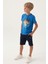 Lisanslı Crew Neck Cobalt Erkek Çocuk Bermuda Takım 1