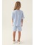 Lisanslı Simple Mavi Kız Çocuk Bermuda Takım 5
