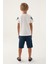 Lisanslı Three Colors Krem Erkek Çocuk Bermuda Takım 5