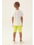 Lisanslı Striped Krem Erkek Çocuk Bermuda Takım 4