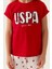 Lisanslı Text Printed Kırmızı Kız Çocuk Pijama Takımı 4