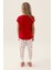 Lisanslı Text Printed Kırmızı Kız Çocuk Pijama Takımı 5