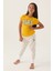 Lisanslı Text Printed Sarı Kız Çocuk Pijama Takımı 3