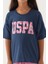 Lisanslı Floral Text Koyu Indigo Kız Çocuk Pijama Takımı 4