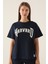 Patterned Lacivert Kadın T-Shirt 1