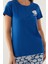 Beach Cobalt Kadın Kısa Kol Pijama Takımı 4