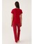 Basics Bordo Kadın Kısa Kol Pijama Takımı 5