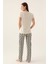 Basezic Krem Kadın Kısa Kol Pijama Takımı 5