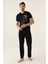 Symmetry Siyah Erkek Pijama Takımı 3