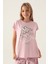 Graphic Toz Pembe Kız Çocuk T-Shirt 1