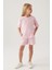 Holiday Toz Pembe Kız Çocuk Şort Takım 1