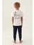 Lisanslı Palm Tree Krem Erkek Çocuk Pijama Takımı 5