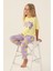 Lisanslı Floral Pattern Açık Sarı Kız Çocuk Pijama Takımı 1