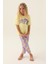 Lisanslı Floral Pattern Açık Sarı Kız Çocuk Pijama Takımı 2
