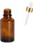 Amber Cam Şişe 30ML Metal Gold Kapak Cam Damlalıklı 48 Adet 2