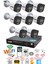 8 Kameralı Gece Renkli 1080P 2Mp Görüntü Full Hd Ultra Led Gece Renkli Güvenlik Kamerası Seti 500GB 2