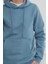 Hscstore Erkek Kanguru Cepli Kapüşonlu Mavi Sweatshirt - 2901 4