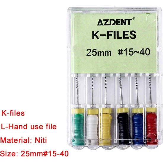 Silverum Brella Azdent 6 Adet/paket Diş Niti 21MM/25MM #15-40 Endodontik Kök Kanal Dosyaları El Kullanımı Raybalar/h/k Dosya Diş Hekimi Araçları (Yurt Dışından)