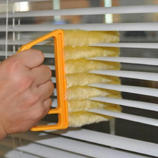 Silverum Brella [sıcak] Kullanışlı Mikrofiber Pencere Temizleme Fırçası Klima Silgi Temizleyici Yıkanabilir Jaluzi Bıçak Temizleme Bezi (Yurt Dışından)