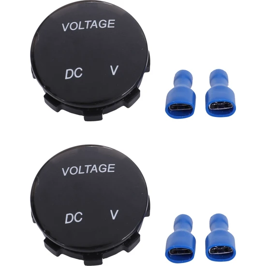 Sanning 2x Evrensel Dijital Monitör Voltmetre Su Geçirmez Gerilim Ölçer LED Mavi Dc 12V-24V Araba Motosiklet Oto Kamyon (Yurt Dışından)