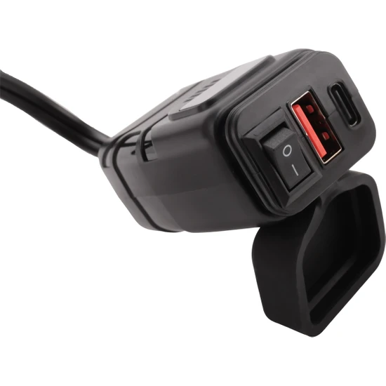 Humble Motosiklet Telefon Şarj Cihazı, Çift USB Tip C Pd ve Hızlı Şarj 3.0 Voltmetre ve Açma/kapama Anahtarlı Motosiklet USB Şarj Cihazı (Yurt Dışından)