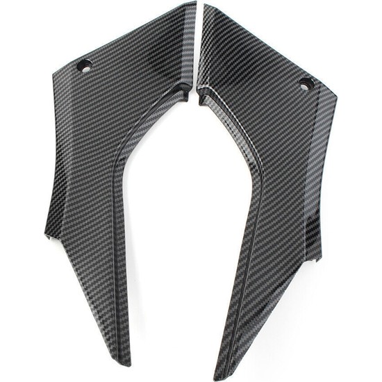 Gloss Carbon Fiber Pattern Side Seat Fairing Cowl Panels For Kawasaki Ninja 300 EX300 (2013-2017) - Left & Right Set