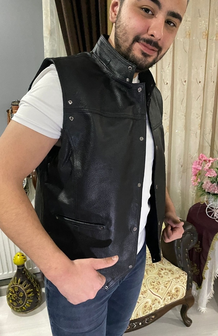ArdaStilDeri Gerçek Deri Yelek Erkekler İçin Modern Siyah Stil görsel 2