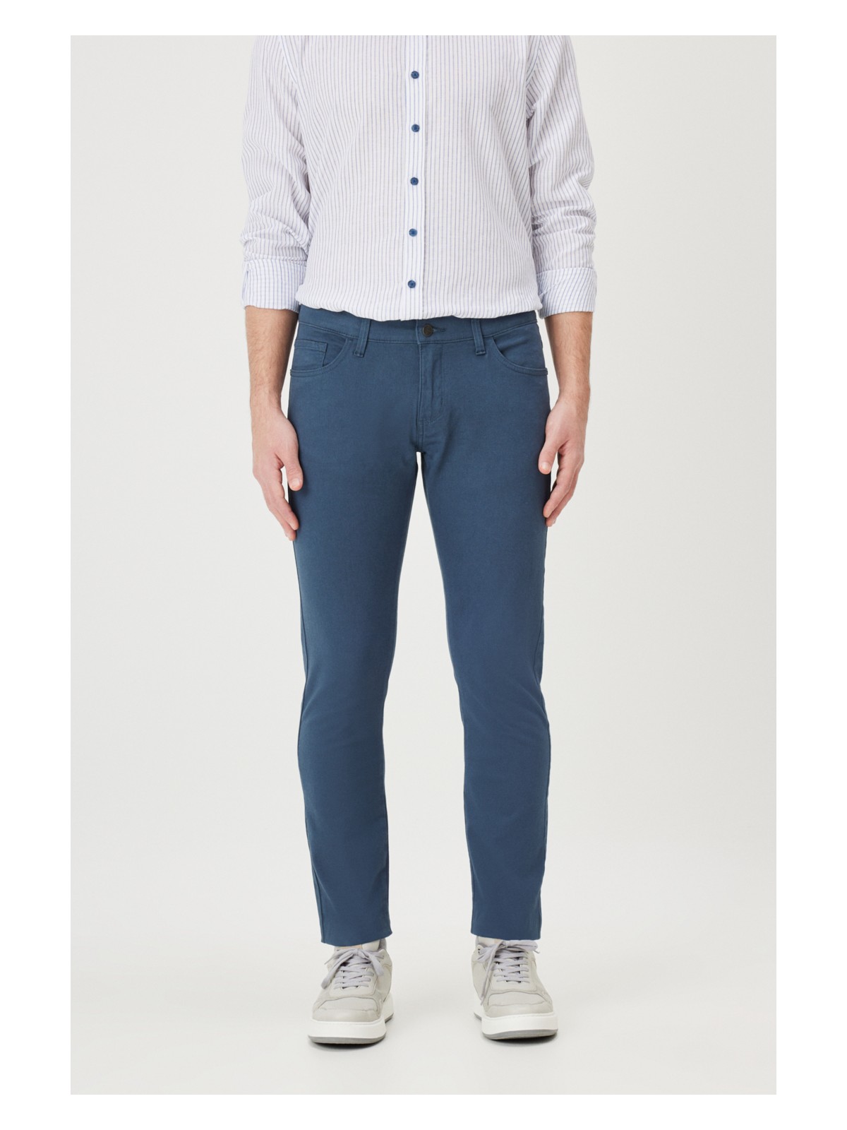 Altınyıldız Classics Erkek Camel Slim Fit Dar Kesim 5 Cep Pamuklu Kanvas Esnek Chino Pantolon - Görsel 3